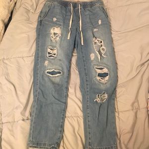 Garage Ripped Boyfriend Jeans